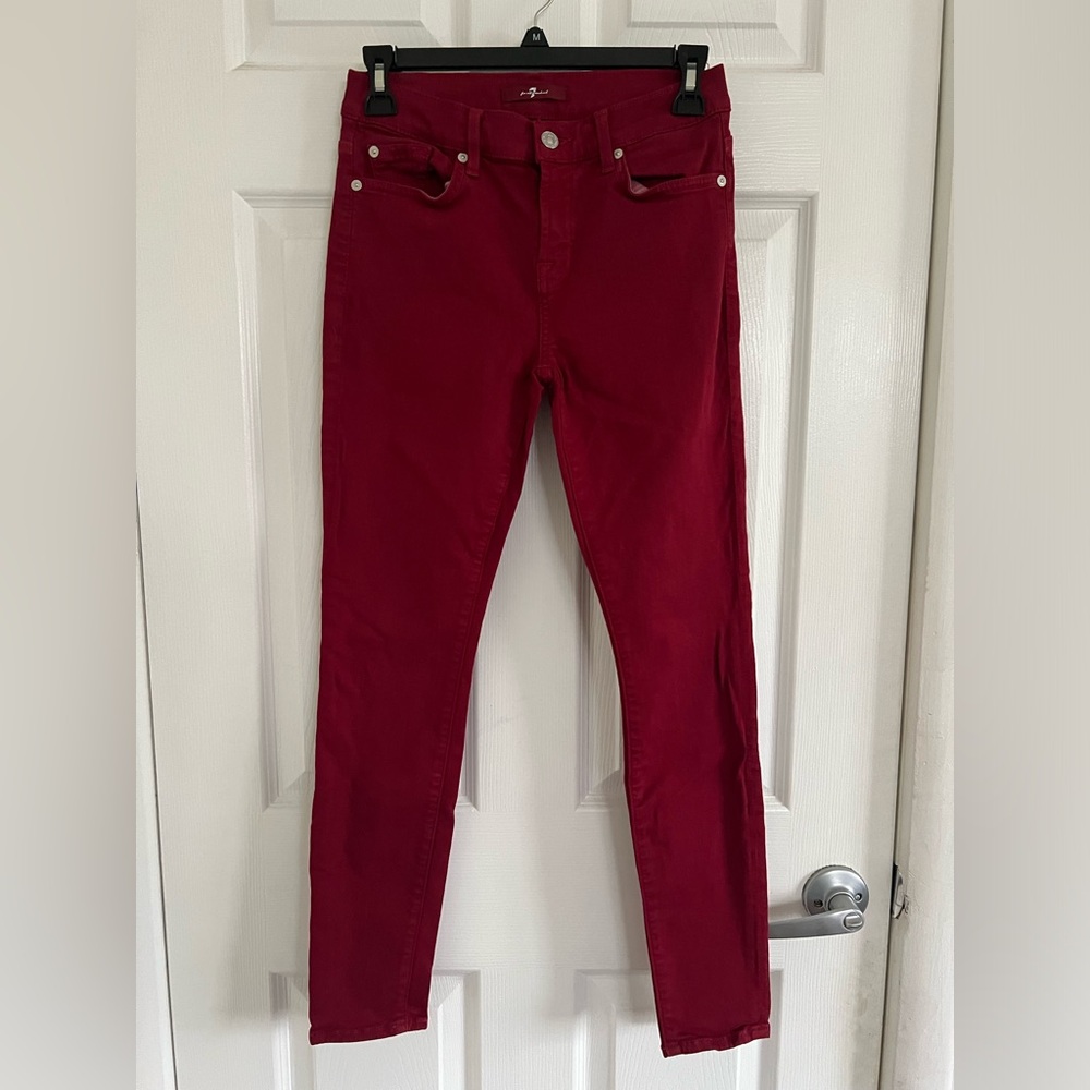 7 For All Mankind Red Jeans
